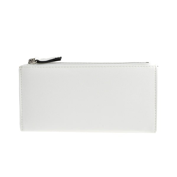 Bijeli novčanik od kože Carla Ferreri, 10,5 x 19 cm