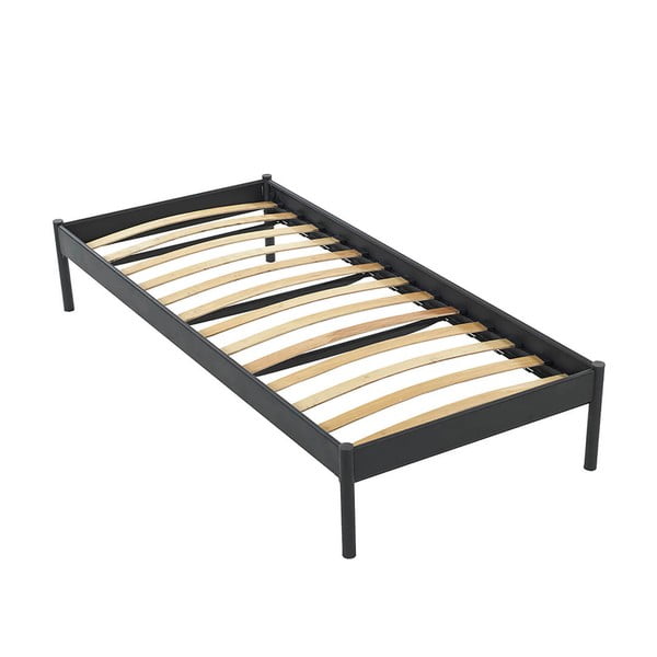 Crni metalni krevet s podnicom 90x200 cm Hatkus – Kalune Design-image-4