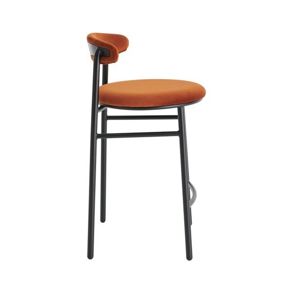 Konjak smeđa metalna barska stolica (visine sjedala 66 cm) Doggi – Ellos Home-image-4