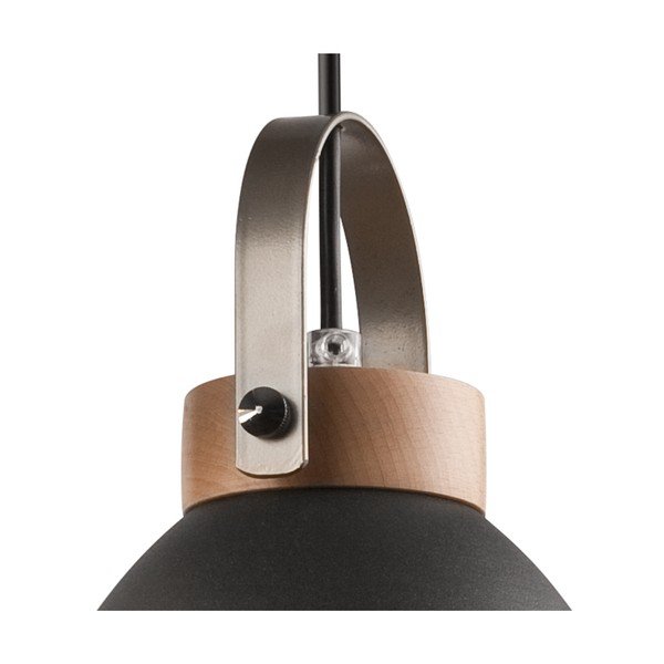 Crna viseća svjetiljka s metalnim sjenilom ø 37 cm Danielle – LAMKUR-image-4