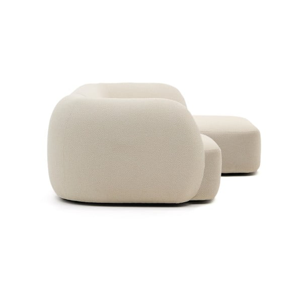 Krem kutna garnitura od šenila (s desnim kutom/s ležaljkom) Martina – Kave Home-image-3