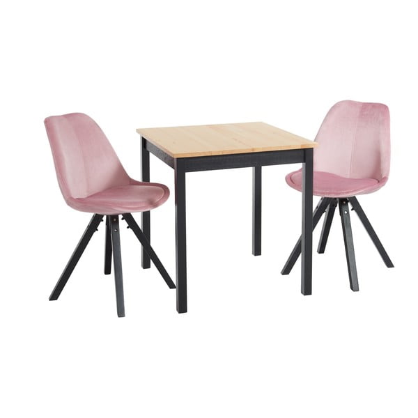 Pink Bonami Selection blagovaonski set sa stolom Sidney i stolicama Dima