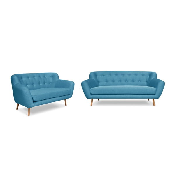 Set od 2 tirkizne sofe - dvosjed i trosjed Cosmopolitan design London