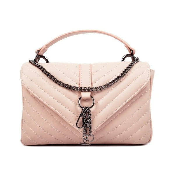 Ružičasta kožna torbica Carla Ferreri Tatum