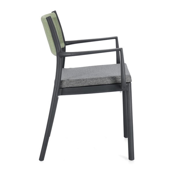 Sive plastične vrtne stolice u setu 4 kom Alvin   – Bizzotto-image-3