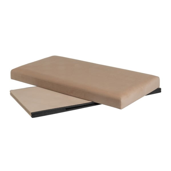 Svjetlo smeđi baršunast tabure Estela – Casa Selección-image-2