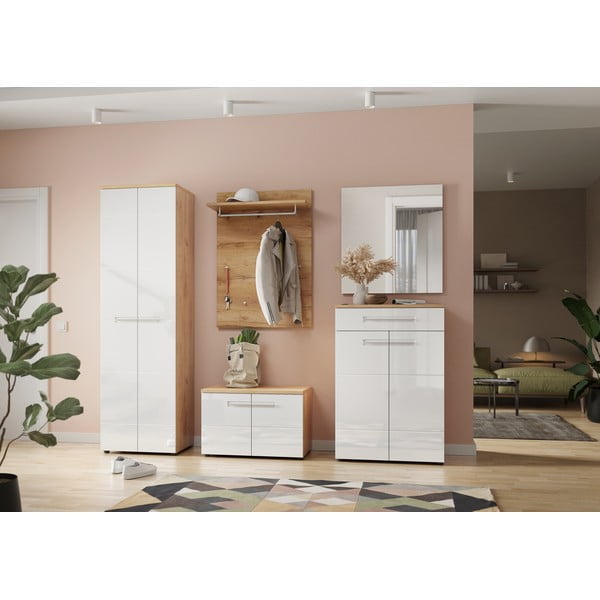 Ploča za vješanje garderobe u dekoru hrasta u prirodnoj boji Aledo – Germania-image-3