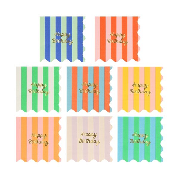 Papirnati ubrusi u setu 16 kom Happy Birthday – Meri Meri