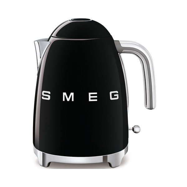 Crno kuhalo za vodu od nehrđajućeg čelika 1,7 l Retro Style – SMEG
