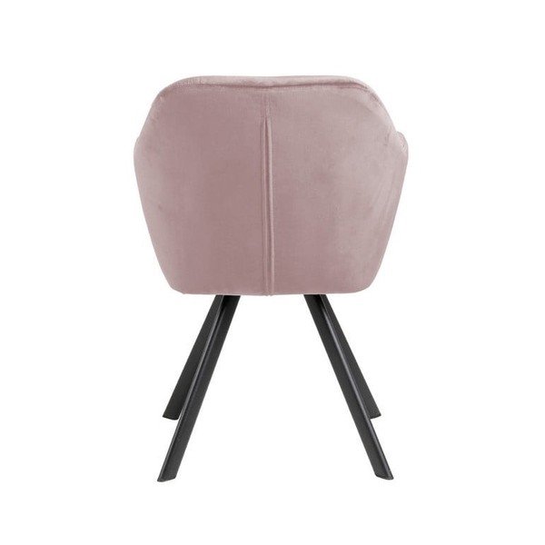 Svijetlo ružičasta podstavljena blagovaonska stolica s naslonima za ruke Lola – Actona-image-2
