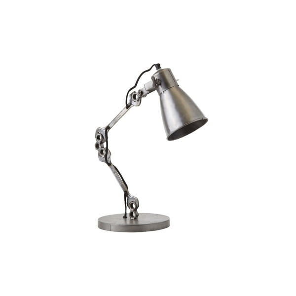 Stara svjetla stolna svjetiljka od brušenog metala
