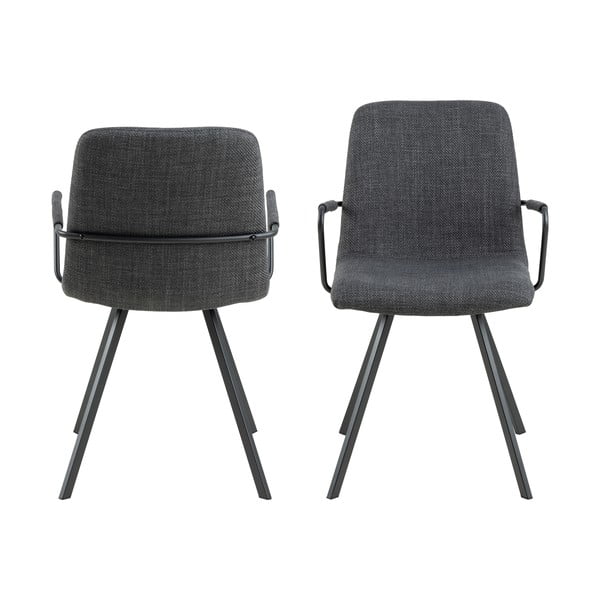 Tamno sive blagovaonske stolice u setu 2 kom Selina – Actona-image-3