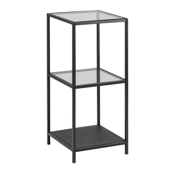 Crni stakleni regal 35x83 cm Seaford – Actona-image-1