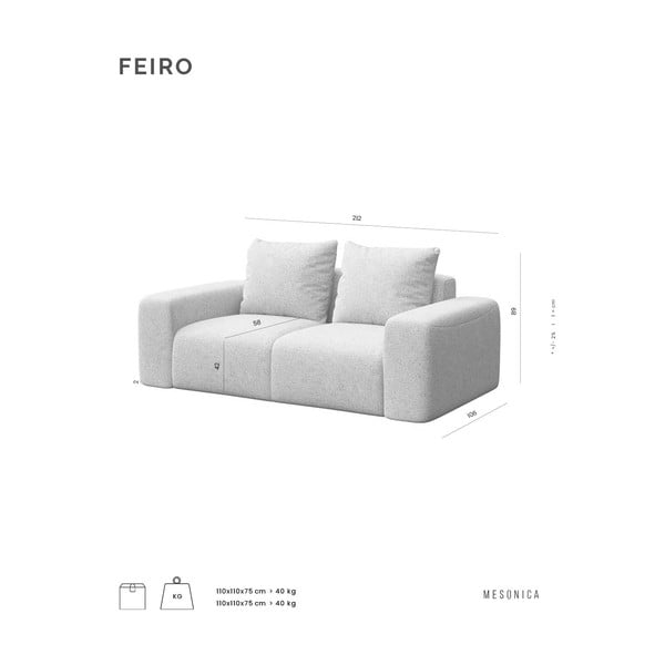 Antracitno siva sofa 212 cm Feiro – MESONICA-image-4