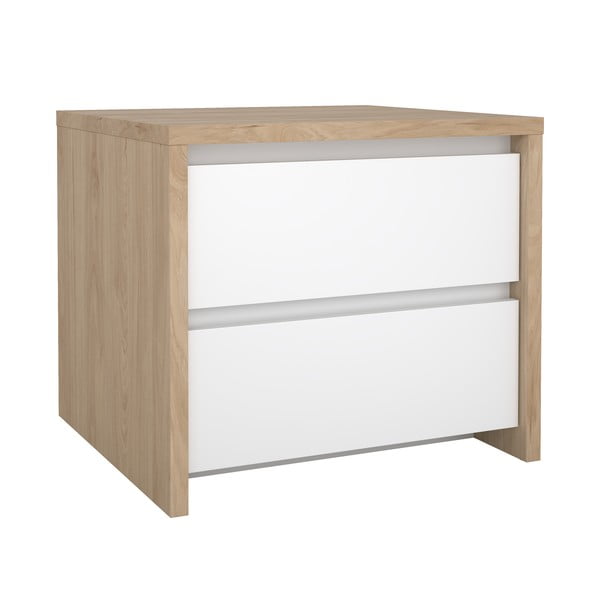 Bijeli/u prirodnoj boji noćni ormarić Next – Tvilum