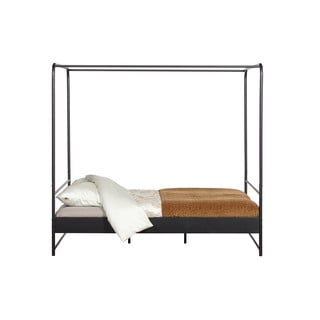 Crni bračni metalni krevet vtwonen Bunk, 160 x 200 cm