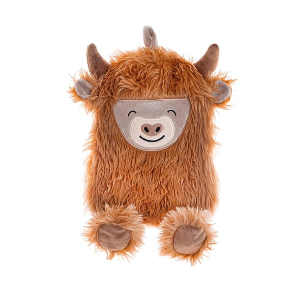 Smeđi termofor od mikropliša 700 ml Highland Cow – Sass & Belle