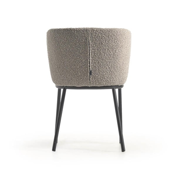 Svijetlo siva podstavljena blagovaonska stolica Ciselia – Kave Home-image-3