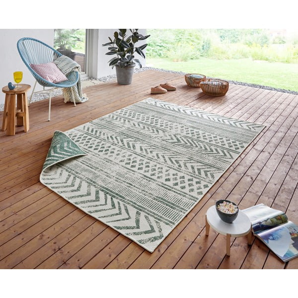 Zeleno-krem vanjski tepih NORTHRUGS Biri, 80 x 150 cm-image-1