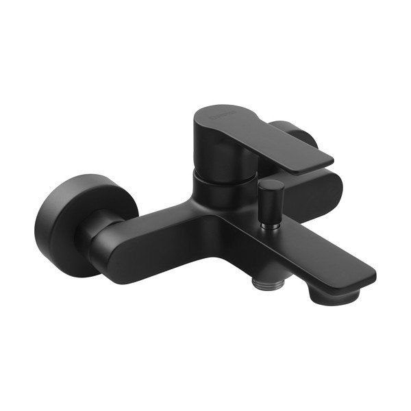 Mat crna zidna slavina za kadu (s 2 izlaza) Pax – Sapho