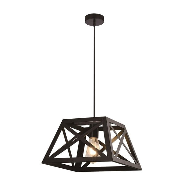 Crna metalna viseća lampa 32x32 cm Origami - Candellux Lighting