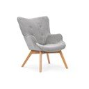 Siva fotelja od samta Niko – Ropez