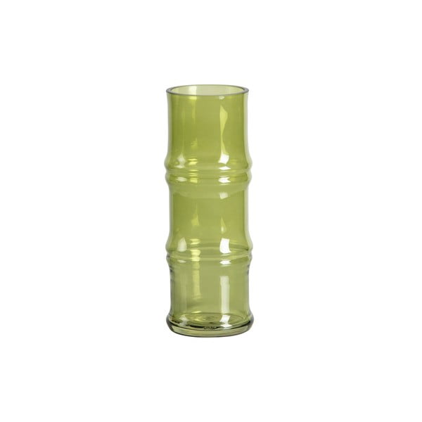 Zelena staklena vaza Woood Kane, visina 25 cm