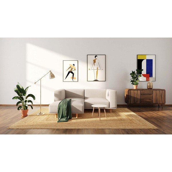 Bež kutna garnitura od bouclé tkanine (s lijevim kutom) Kukumo – Ame Yens-image-3