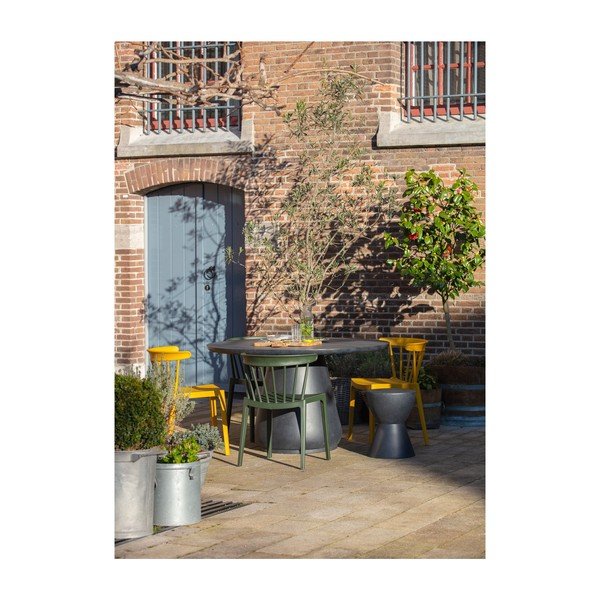 Antracit siva stolica pogodna za vanjski WOOOD Dover, ø 35 cm-image-1