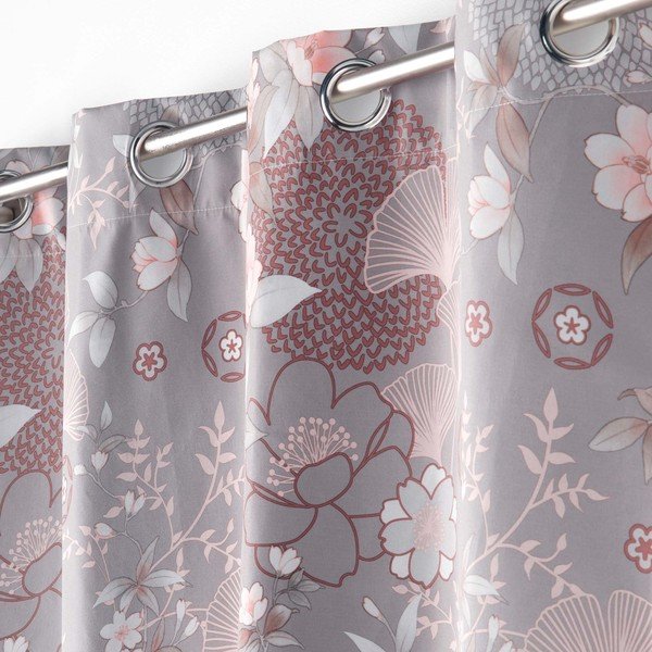 Siva zatamnjujuća zavjesa od mikrovlakana 135x260 cm Yokahama – douceur d'intérieur-image-1