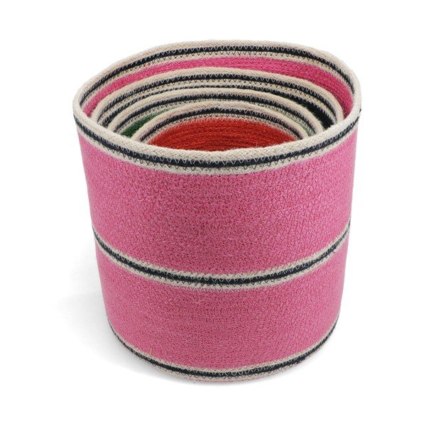 Košare u setu 4 kom od jute ø 27x26 cm – Rex London-image-3