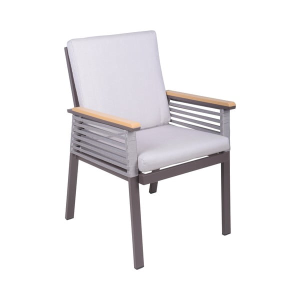 Svijetlo siva metalna vrtna fotelja Denia – Garden Pleasure