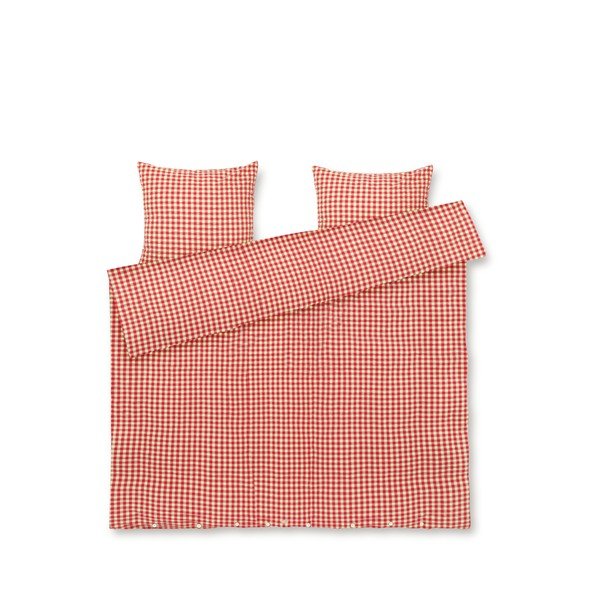 Crvena/žuta  posteljina za bračni krevet/za produženi krevet od krepa 200x220 cm Bæk&Bølge – JUNA