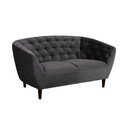Tamno siva baršunasta sofa Actona Ria, 150 cm
