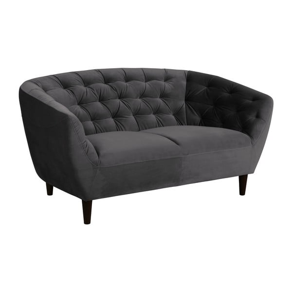 Tamno siva baršunasta sofa Actona Ria, 150 cm
