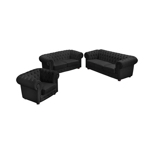 Crna sofa od imitacije kože Max Winzer Bridgeport, 172 cm-image-1