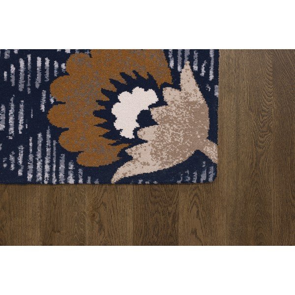 Tamno plavi vuneni tepih 133x190 cm Chintz – Agnella-image-2