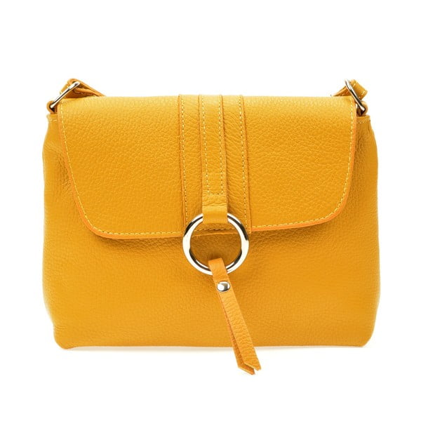 Žuta ženska kožna torbica Anna Luchini Lucca