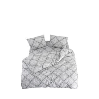 Siva posteljina za krevet za jednu osobu/za produženi krevet s uključenom plahtom/3-dijelna 160x220 cm Geometric – Mila Home