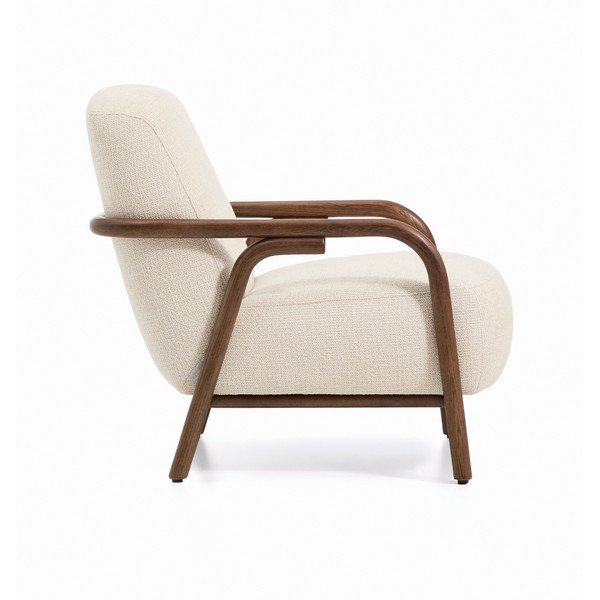 Bež fotelja od šenila Sylo – Kave Home-image-3