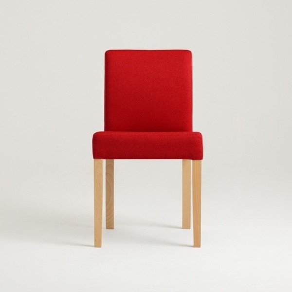 Crvena stolica s prirodnim nogama Custom Form Wilton-image-2