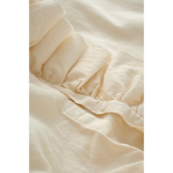 Krem posteljina za krevet za jednu osobu od pamučnog satena 150x210 cm Gloria – Ellos Home-image-3