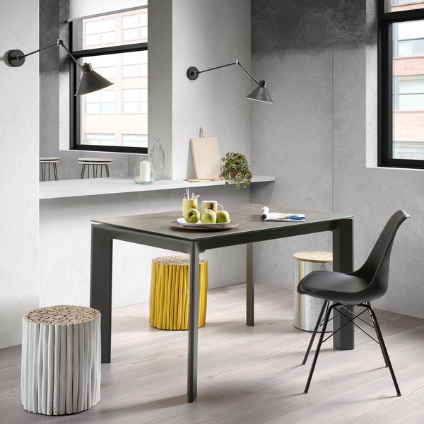 Bijela stolica izrađena od tikovine Kave HomeFilippo, ⌀ 35 cm-image-3