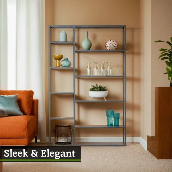 Sivi željezni regal 120x188x30 cm Acero – Premier Housewares-image-3