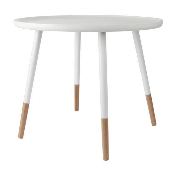 Bijeli drveni pomoćni stol Leitmotiv Graceful