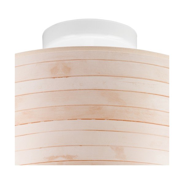 Svjetlo smeđa stropna svjetiljka s tekstilnim sjenilom ø 35 cm Print – LAMKUR-image-3