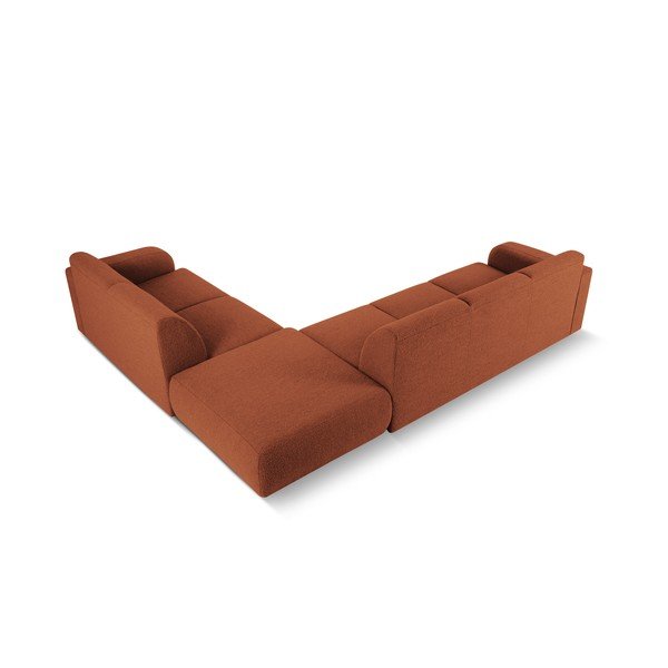 Smeđa kutna garnitura od bouclé tkanine (s desnim kutom) Molino – Micadoni Home-image-3