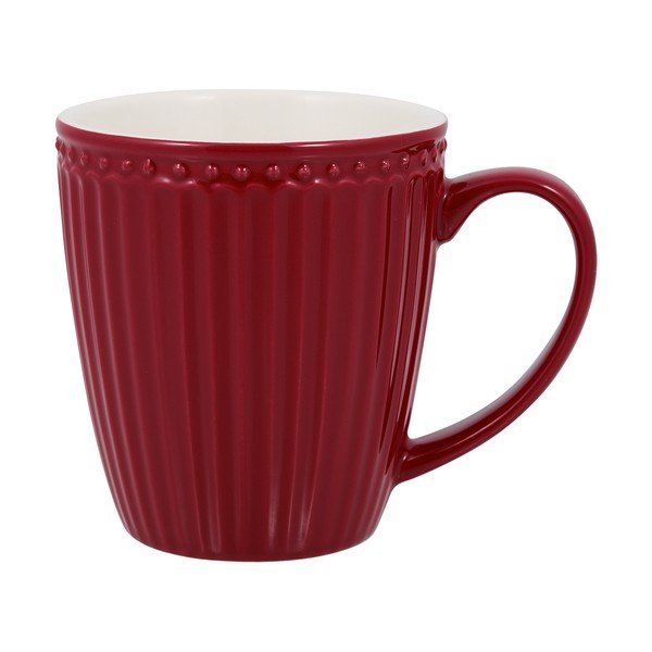 Crvena šalica od kamenine 0,4 l Alice - Green Gate