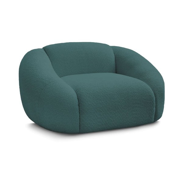 Tirkizna fotelja od bouclé tkanine Tina – Bobochic Paris