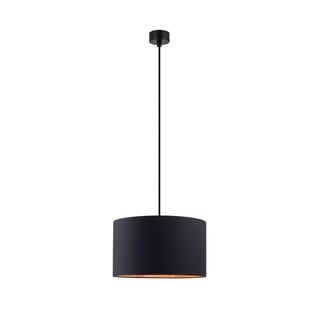Crna viseća svjetiljka s unutarnjom stranom boje bakra Sotto Luce Mika, ⌀ 36 cm